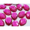 5 strass ovale large 18*13 mm à multiples facettes fuchsia