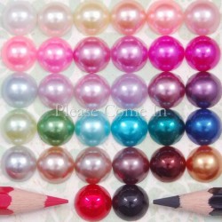 5 strass demi perle 10 mm couleurs en mélange