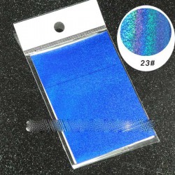 feuille métallisée bleue irisée
