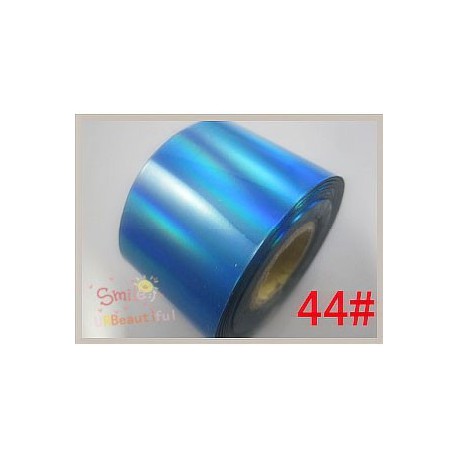 rouleau de feuille métallisée bleue holographique