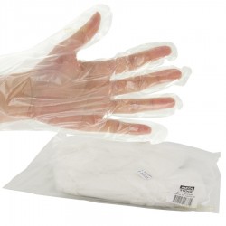 1 paire de gants en polyéthylène non stériles